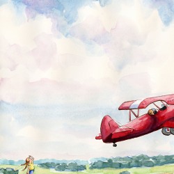 biplane flying